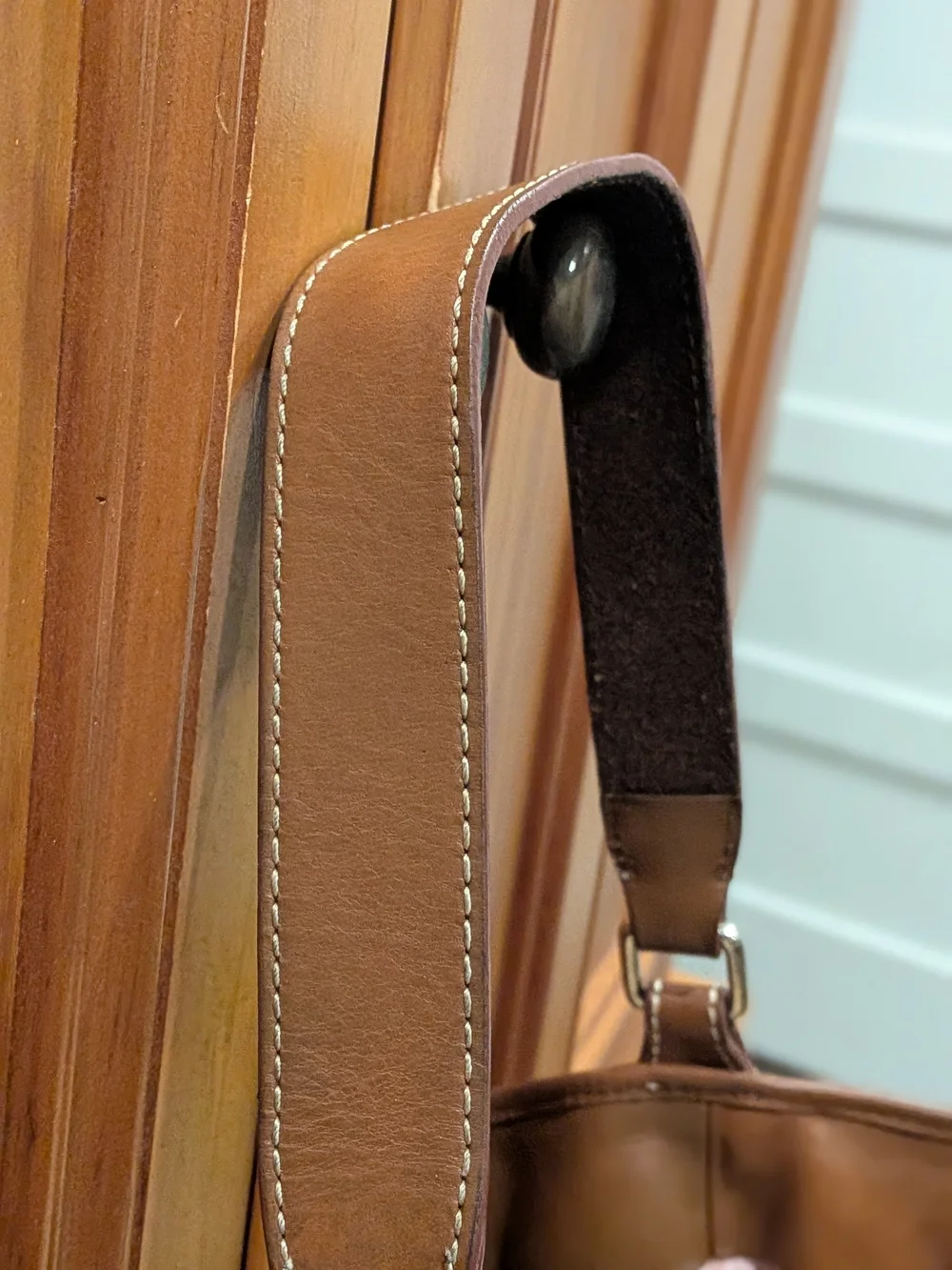 Dooney & Bourke Blue and Brown Leather Hobo Bag
